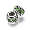 Alloy Rhinestone European Beads MPDL-Q212-001E-RS-2