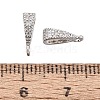 Brass Micro Pave Clear Cubic Zirconia Pendant Bails KK-G542-03S-3