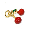 Brass Enamel Charms KK-B026-13G-2