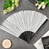 1Pc Bamboo with Oxford Fabric Glitter Powder Folding Fans AJEW-SP0003-77C-7