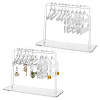   2 Sets Acrylic Earring Display Hanger Rack EDIS-PH0001-42A-8