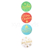 Christmas Themed Flat Round Roll Stickers DIY-B045-17B-4