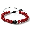 2Pcs 2 Style Couple Bracelets Gift for Valentine's Day BJEW-JB09858-3