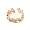 Brass Micro Pave Cubic Zirconia Open Cuff Rings RJEW-R146-17A-KCG-3