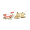 Christmas Themed Alloy Enamel Brooches JEWB-A001-09-3