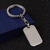 Non-Tarnish Rectangle 304 Stainless Steel Keychain KEYC-H014-05-1