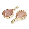 Natural Sunstone Faceted Teardrop Pendants G-B126-04G-08-2