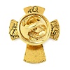 Cross Alloy Black Enamel Pins Brooches LS-JEWB-M049-01AG-02-2