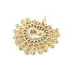 Brass Micro Pave Cubic Zirconia Pendants KK-Q006-35G-03-2