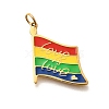 Pride 304 Stainless Steel Enamel Pendants STAS-B079-01G-08-1