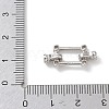 925 Sterling Silver Micro Pave Clear Cubic Zirconia Fold Over Clasps SE-CBAF1B0-04P-2