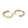 Cubic Zirconia Hoop Earrings EJEW-P214-22G-02-2