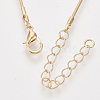 Brass Snake Chain Necklaces X-MAK-T006-11A-KC-2