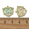 Rack Plating Alloy Rhinestone Pendants PALLOY-F312-07G-3