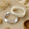 2Pcs 2 Colors Imitation Marble Acrylic Bangle for Women BJEW-HY0002-04B-3