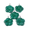 Natural Malachite Big Pendants G-B040-01P-12-1