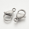 Tarnish Resistant 304 Stainless Steel Lobster Claw Clasps STAS-T029-15-2