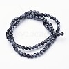 Natural Snowflake Obsidian Beads Strands GSR4mmC009-3
