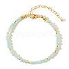 Bohemian Style Faceted Round Natural Amazonite Bead Bracelets Women's Fashion Jewelry LW5248-3-1