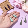 3 Pairs 3 Style Brass Teardrop Dangle Earrings EJEW-YW0001-11A-5