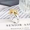 Brass Micro Pave Clear Cubic Zirconia Cuff Rings for Women Men RJEW-Z080-02GP-02-1