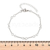 304 Stainless Steel Twisted Rope Link Chain Bracelets for Women BJEW-A160-09P-5