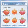 6Pcs 3 Colors Plastic Pendants FIND-LP0009-94B-2