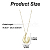 1Pc Initial Letter Brass Pendant Necklaces NJEW-YW0001-24U-2