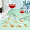 24Pcs Mirror Surface Acrylic Wine Glass Charms AJEW-BC00008-5