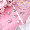 12Pcs Alloy Rhinestone Shank Buttons BUTT-GF0003-66-4
