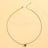 Stainless Steel Natural Stone Pendant Necklace 18K Gold Plated Women's Clavicle Chain HW0705-3-1