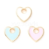 Rack Plating Eco-friendly Brass Enamel Charms KK-D073-04G-NR-1