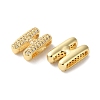 Rack Plating Brass Micro Pave Cubic Zirconia Slide Charms KK-C084-34G-H-2