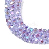 Electroplate Glass Beads Strands GLAA-Q105-02A-3