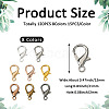 120Pcs 8 Colors Zinc Alloy Lobster Claw Clasps FIND-BT0001-22-5