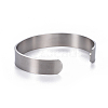 304 Stainless Steel Cuff Bangles BJEW-E367-04P-3