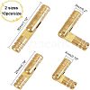 CHGCRAFT 20 Pcs 2 Style Brass Column Hinge FIND-CA0001-76G-2