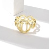 Brass Open Cuff Rings for Women RJEW-K289-01G-U-3