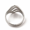 304 Stainless Steel Wave Adjustable Ring for Women RJEW-B027-05P-3