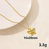 304 Stainless Steel Butterfly Pendant Necklaces VH1834-6-1