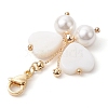 Butterfly Shell & Shell Pearl Pendant Decoration HJEW-TA00271-4