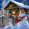 Christmas Theme Snowman DIY Diamond Painting Kits PW-WGB0DEB-06-1