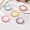 5Pcs Glass Braided Beaded Bracelets BJEW-MZ00304-1
