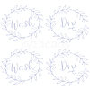 PVC Wash Dry Laundry Stickers STIC-WH0004-24A-1