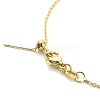 Natural Obsidian Heart Pendant Necklace with Golden Alloy Cable Chains NJEW-G116-01D-3