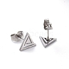 Tarnish Resistant 304 Stainless Steel Stud Earrings EJEW-H368-31P-2