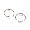 304 Stainless Steel Geometric Hoop Earrings for Women STAS-D171-33C-P-2