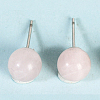 Natural Rose Quartz Studs Earrings PW-WG31515-15-1