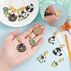 Alloy Enamel Pendant Locking Stitch Markers HJEW-AB00127-3