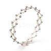 Rhinestone Folding Retractable Ring Bracelet RJEW-G252-02P-03-5